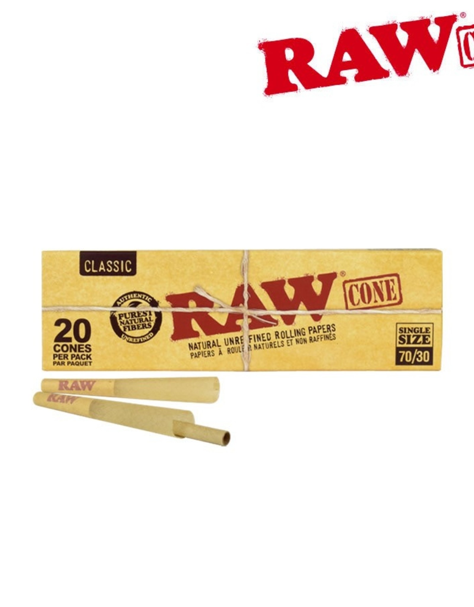 RAW RAW Pre-Rolled Cones 70/30mm
