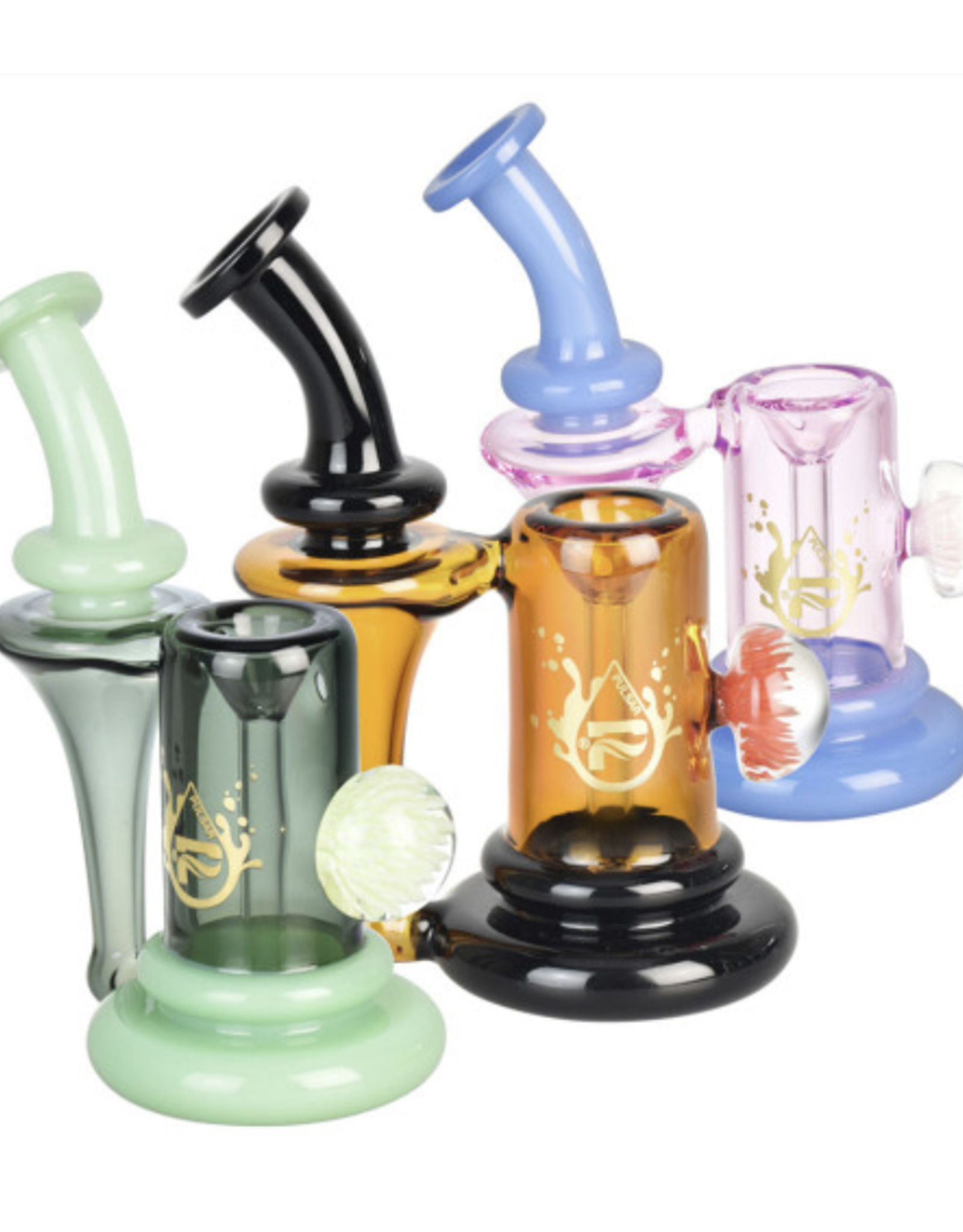Pulsar 5.75" Two-Tone Flower Power Recycler Bubbler by Pulsar - Assorted Colours