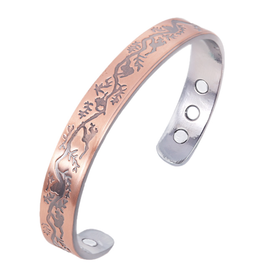 Leaves Magnetic Copper Bangle