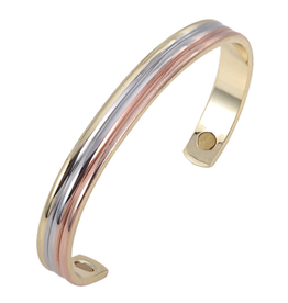 Tri-Tone Magnetic Copper Bangle