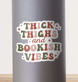 Thick Thighs And Bookish Vibes Sticker