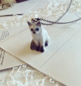 "Akela" Porcelain Kitten Pendant Necklace