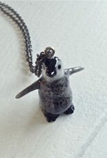 "Samantha" Porcelain Penguin Chick Pendant Necklace