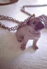 "Pug Life" Porcelain Pug Pendant Necklace