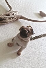 "Pug Life" Porcelain Pug Pendant Necklace