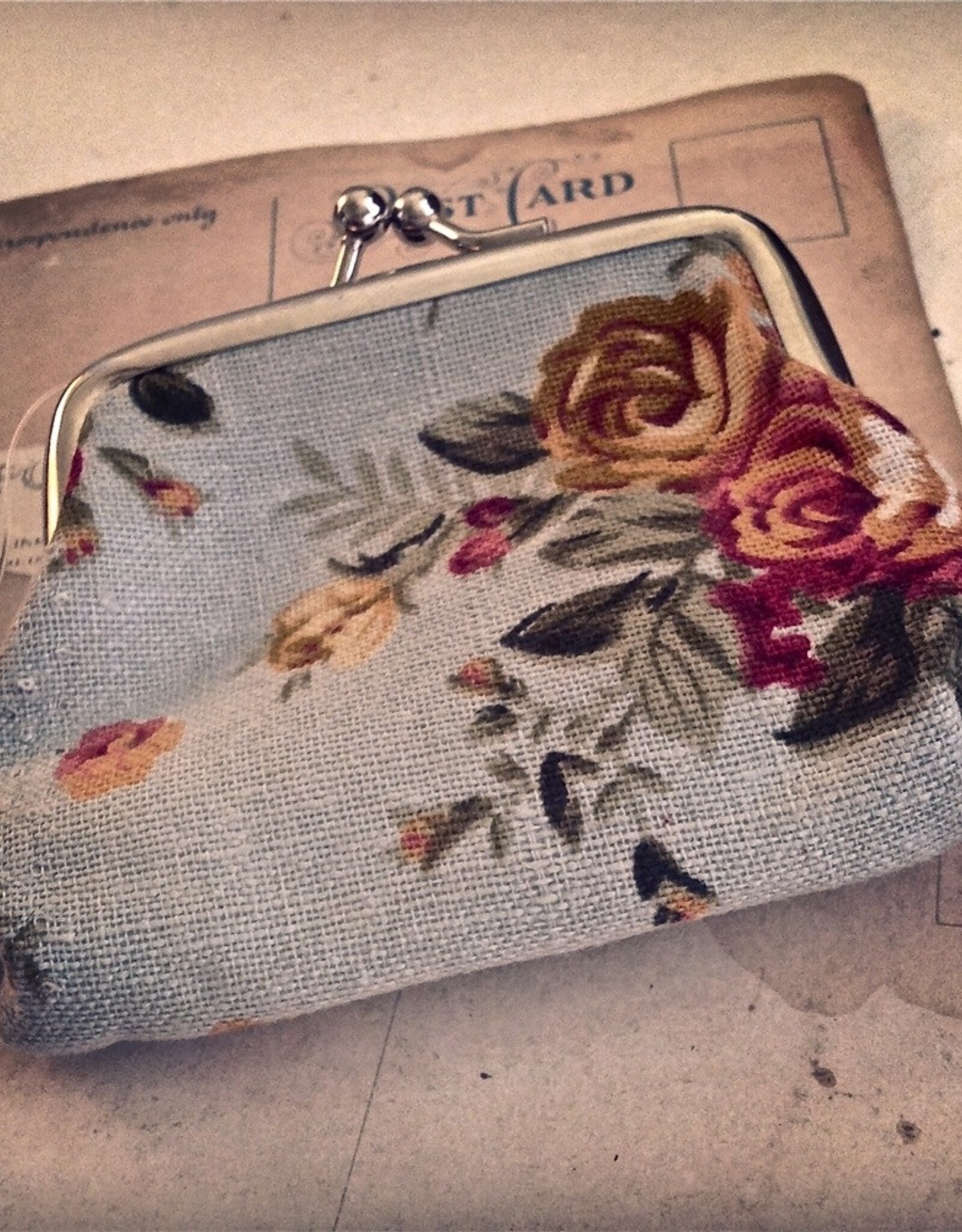 "Chintz-y" Floral Change Purse