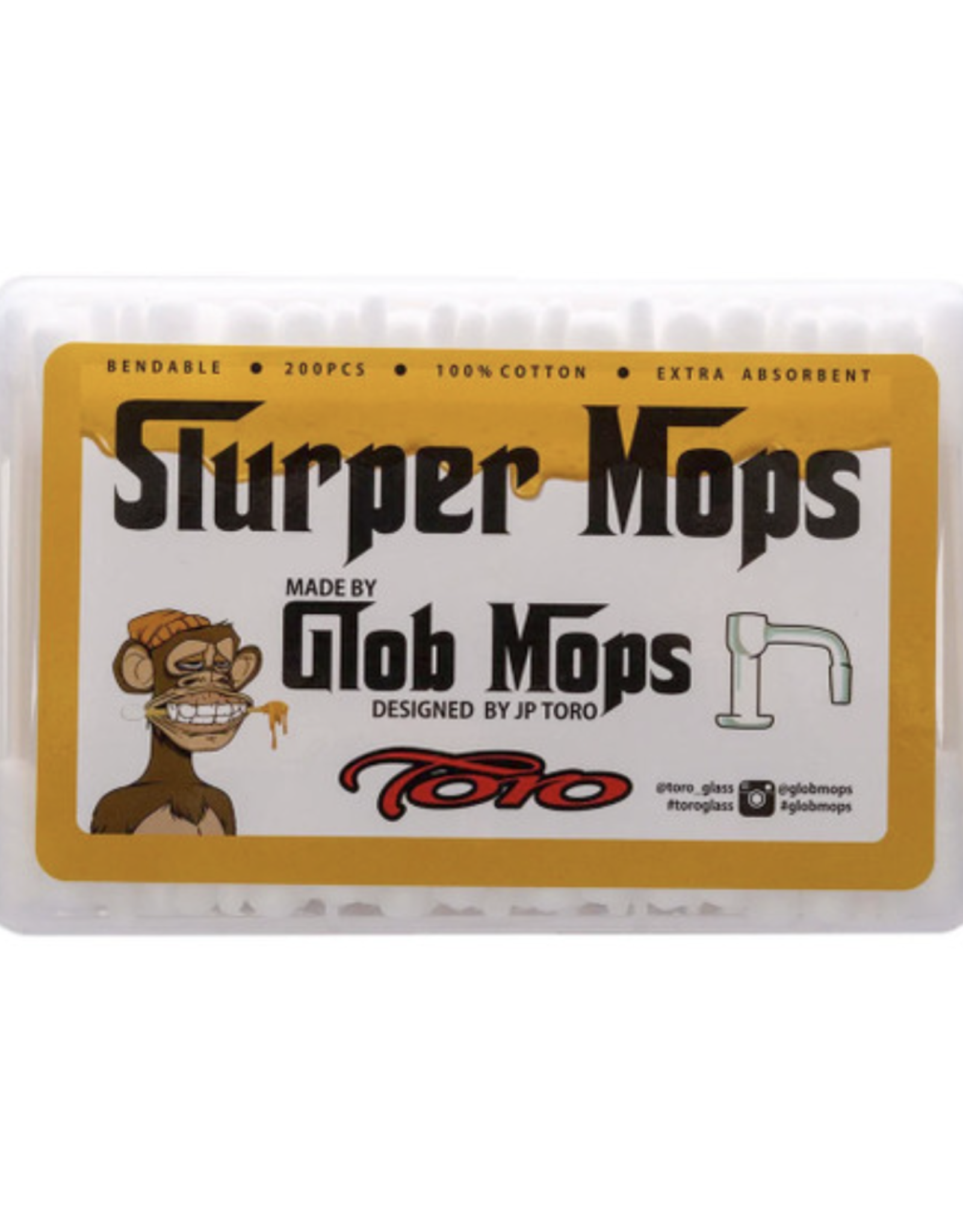 Glob Mops Slurper Mops Cotton Swabs Extra Absorbent - Pack of 200