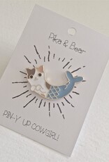 "Purr-maid" Cat Mermaid Lapel Pin