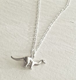 "Tino-saur" Silver Tiny Apatosaurus Charm Necklace