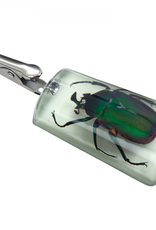 Glow-in-the-Dark Stand-Up Emerald Rose Chafer Clip