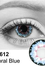 Floral Blue Contact Lens