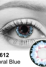 Floral Blue Contact Lenses