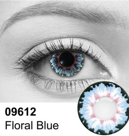 Floral Blue Contact Lenses