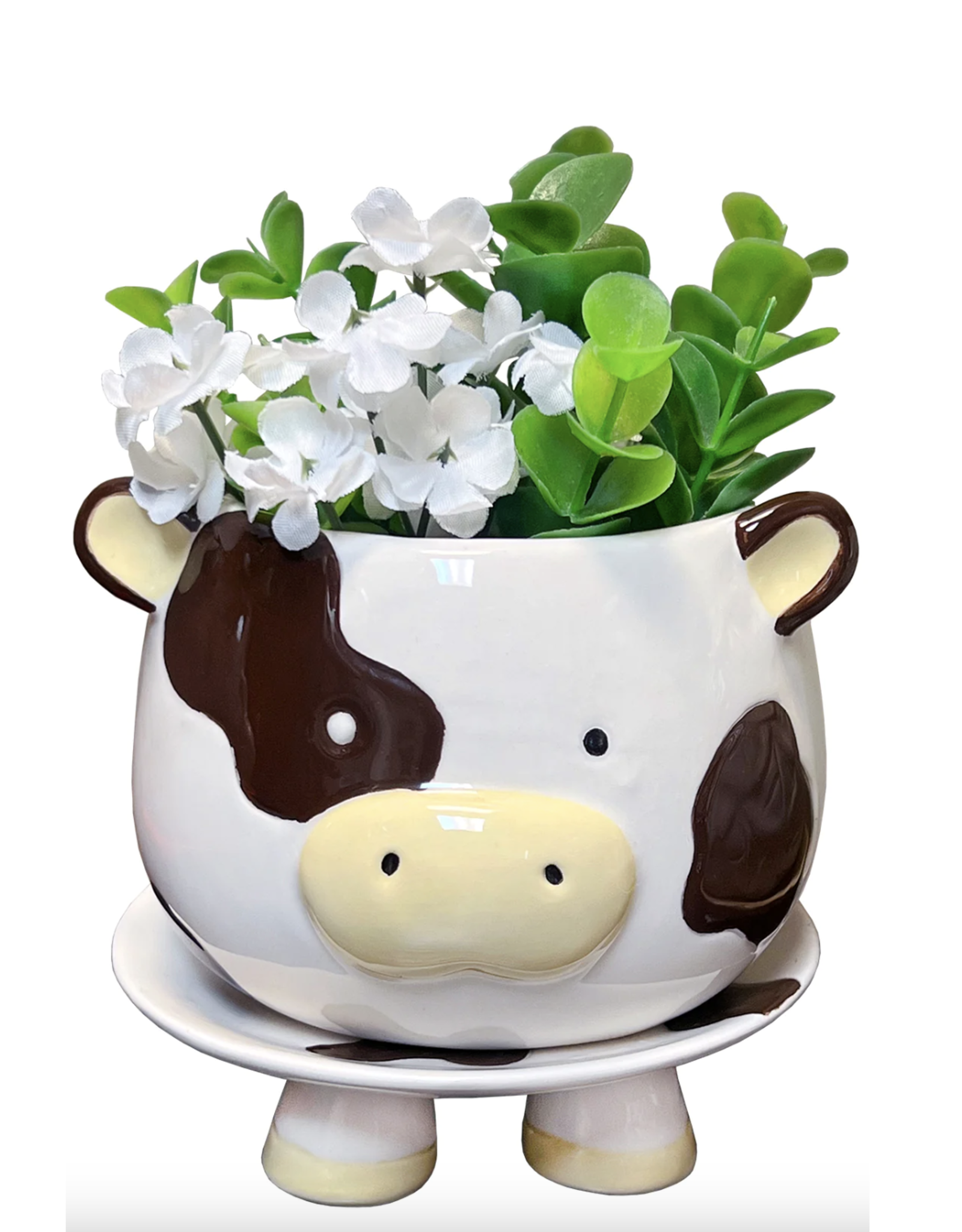 Footsie Planter - Brown Cow