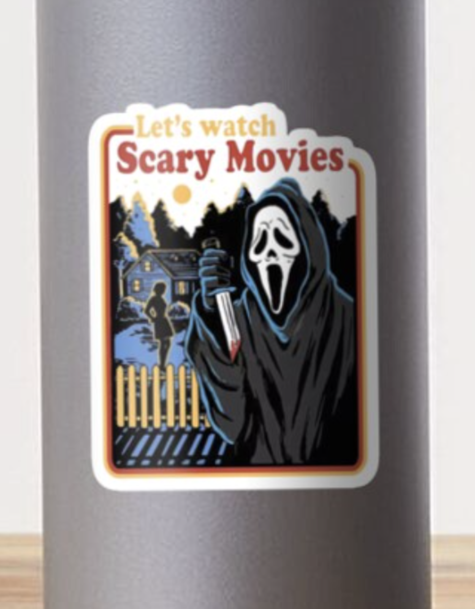 Let's Watch Scary Movies Sticker