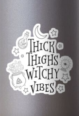 Thick Thighs & Witchy Vibes Sticker