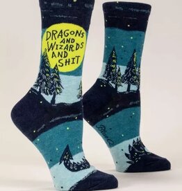 Dragons and Wizards and Shit Women's Crew Socks
