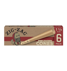 Zig-Zag 1¼" Unbleached Cones - 6 Pack