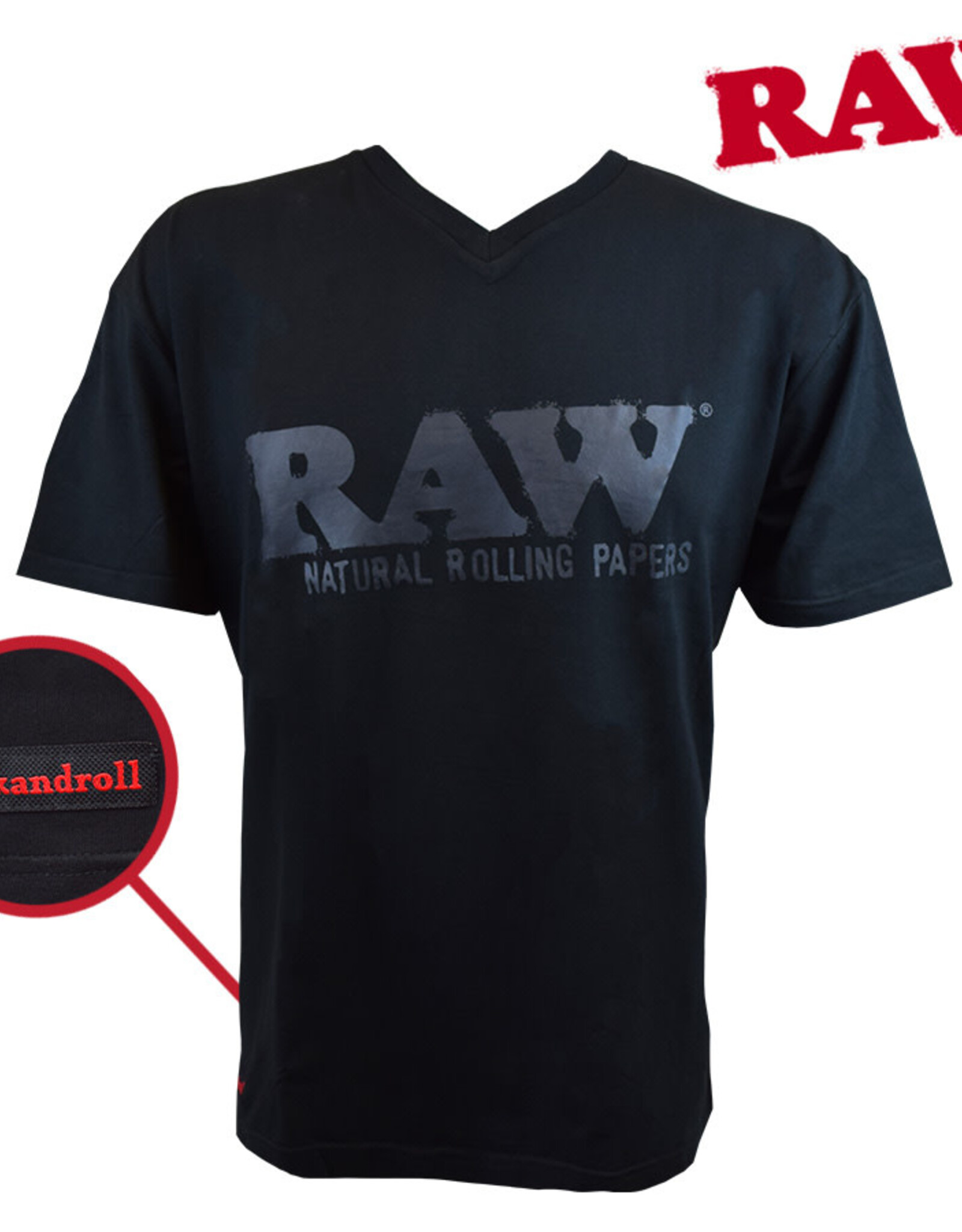 RAW RPxRAW Black Brand V-Neck T-Shirt