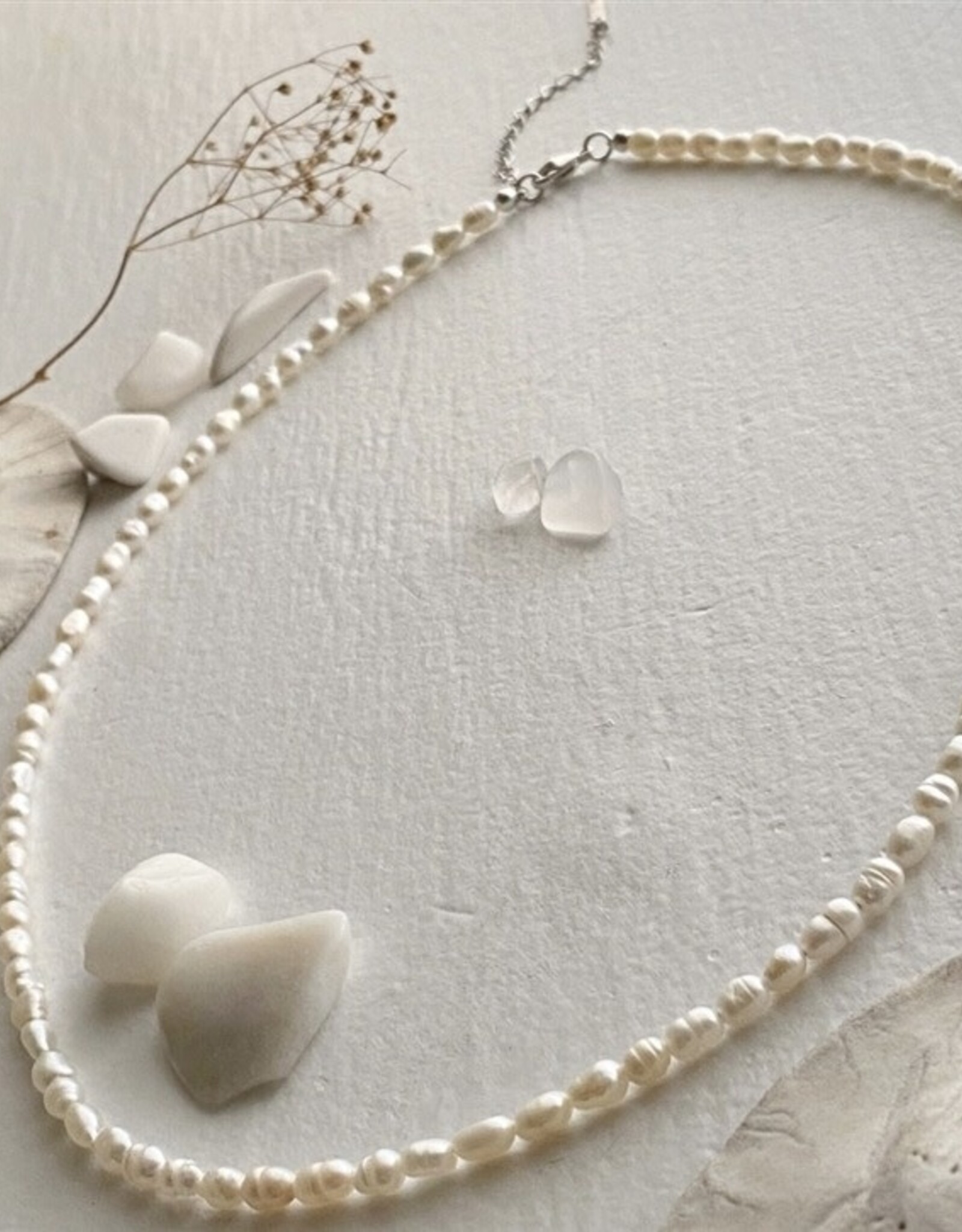 "Minuet" Freshwater Seed Pearl Necklace with Sterling Silver Findings