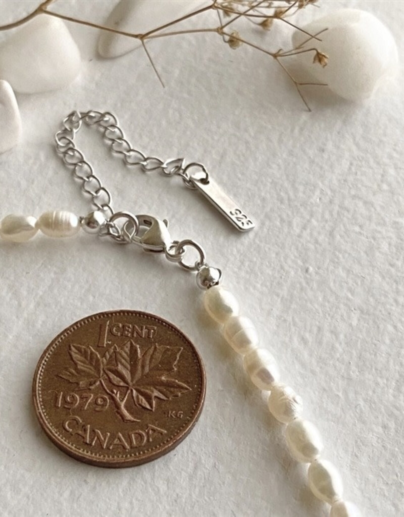 "Minuet" Freshwater Seed Pearl Necklace with Sterling Silver Findings