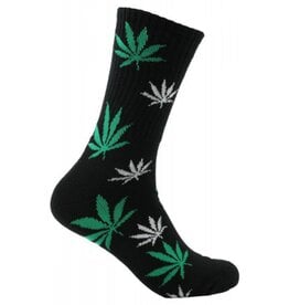 Black & Green Leaf Socks