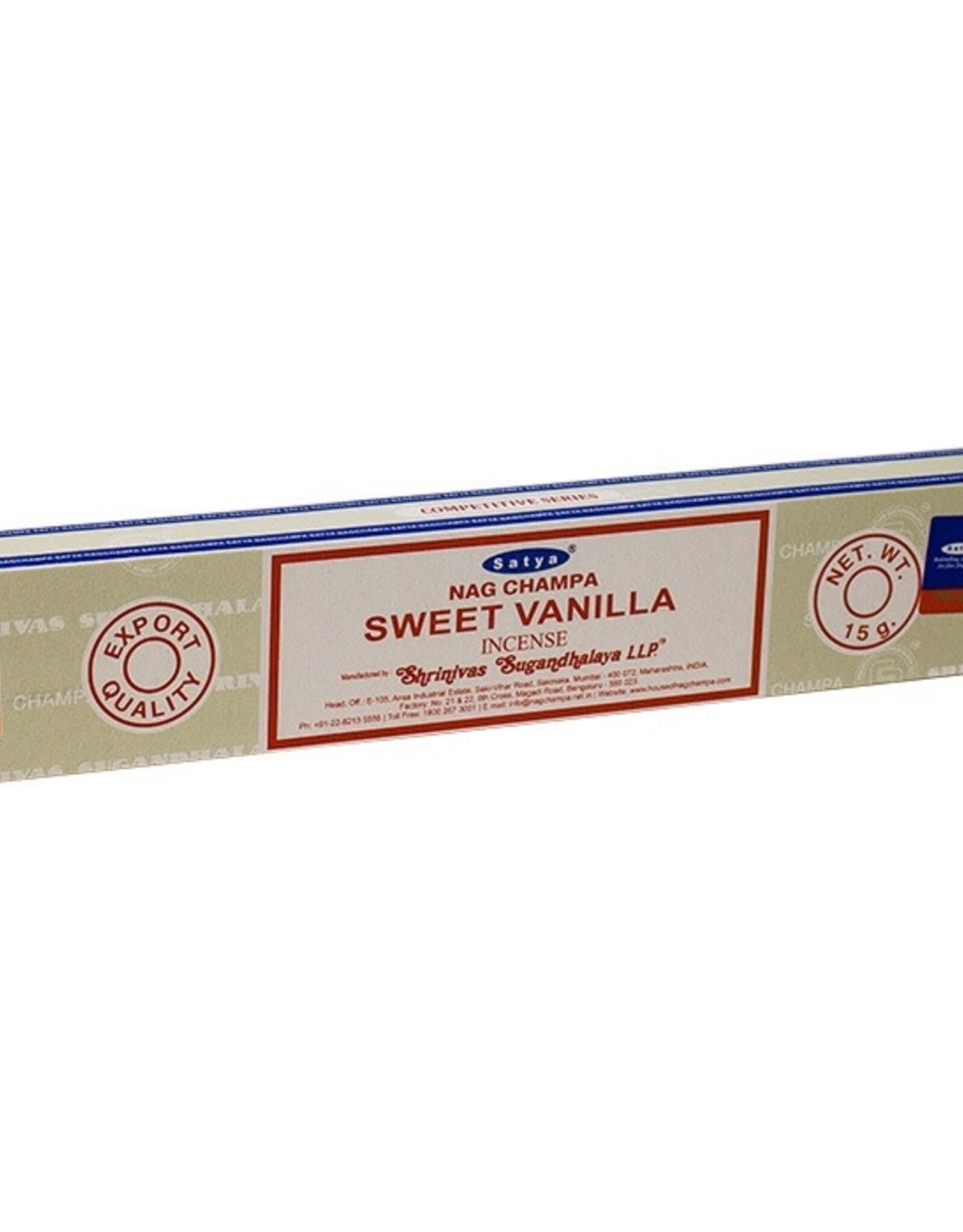 Satya Sweet Vanilla Incense Sticks (15 Gram Box)