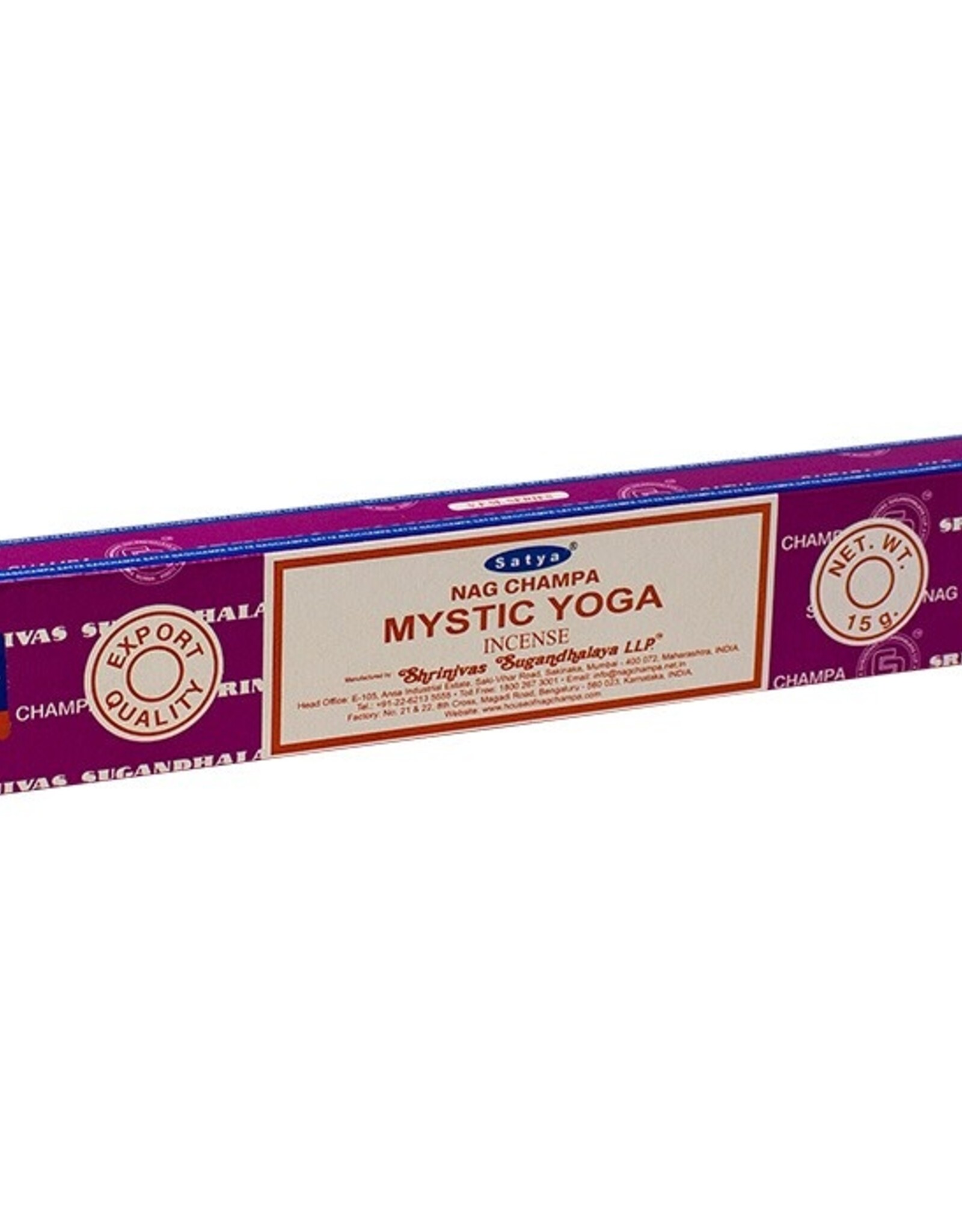 Satya Mystic Yoga Incense Sticks (15 Gram Box)