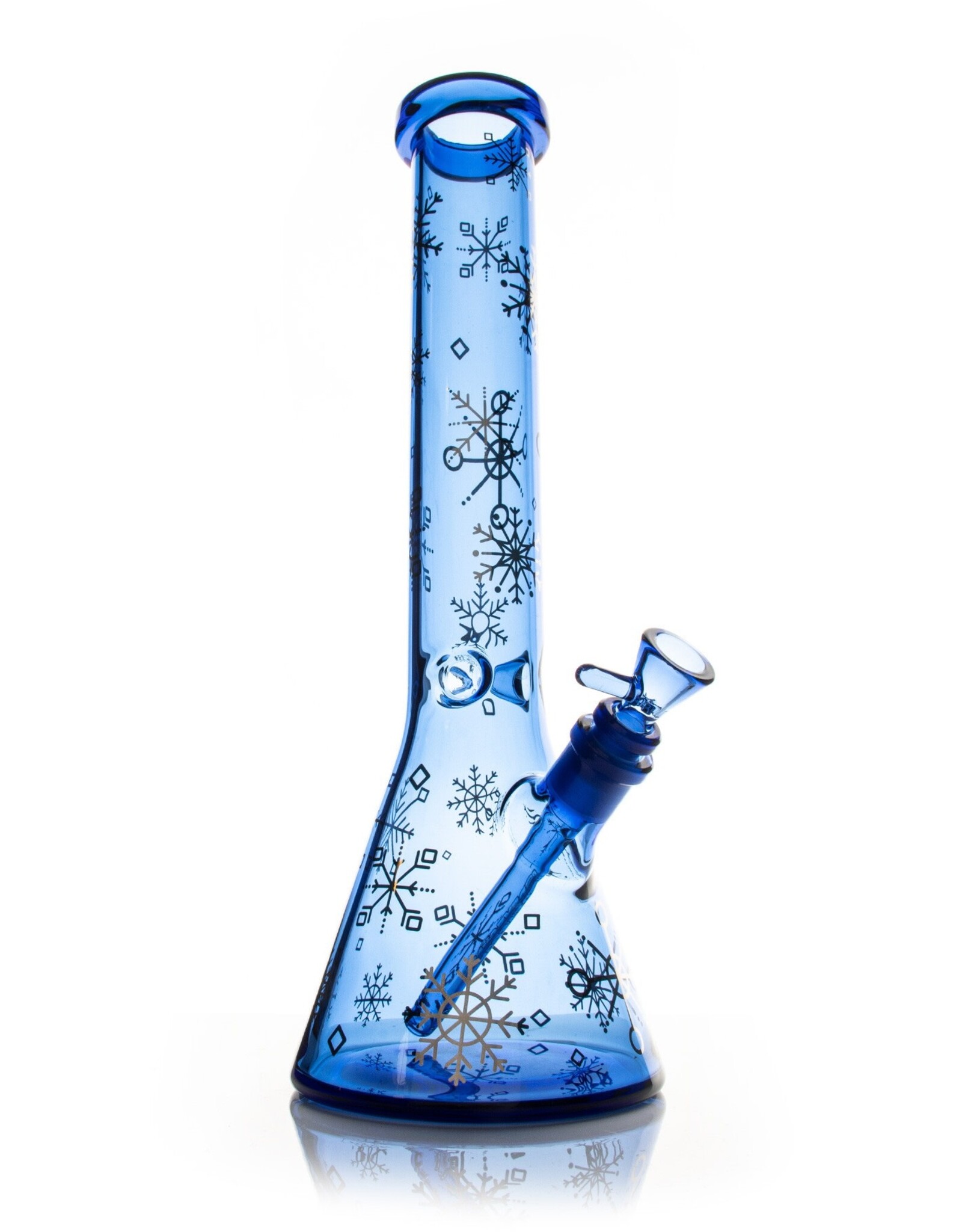 Red Eye Glass 15" Sapphire Blue Winter Wonderland Beaker