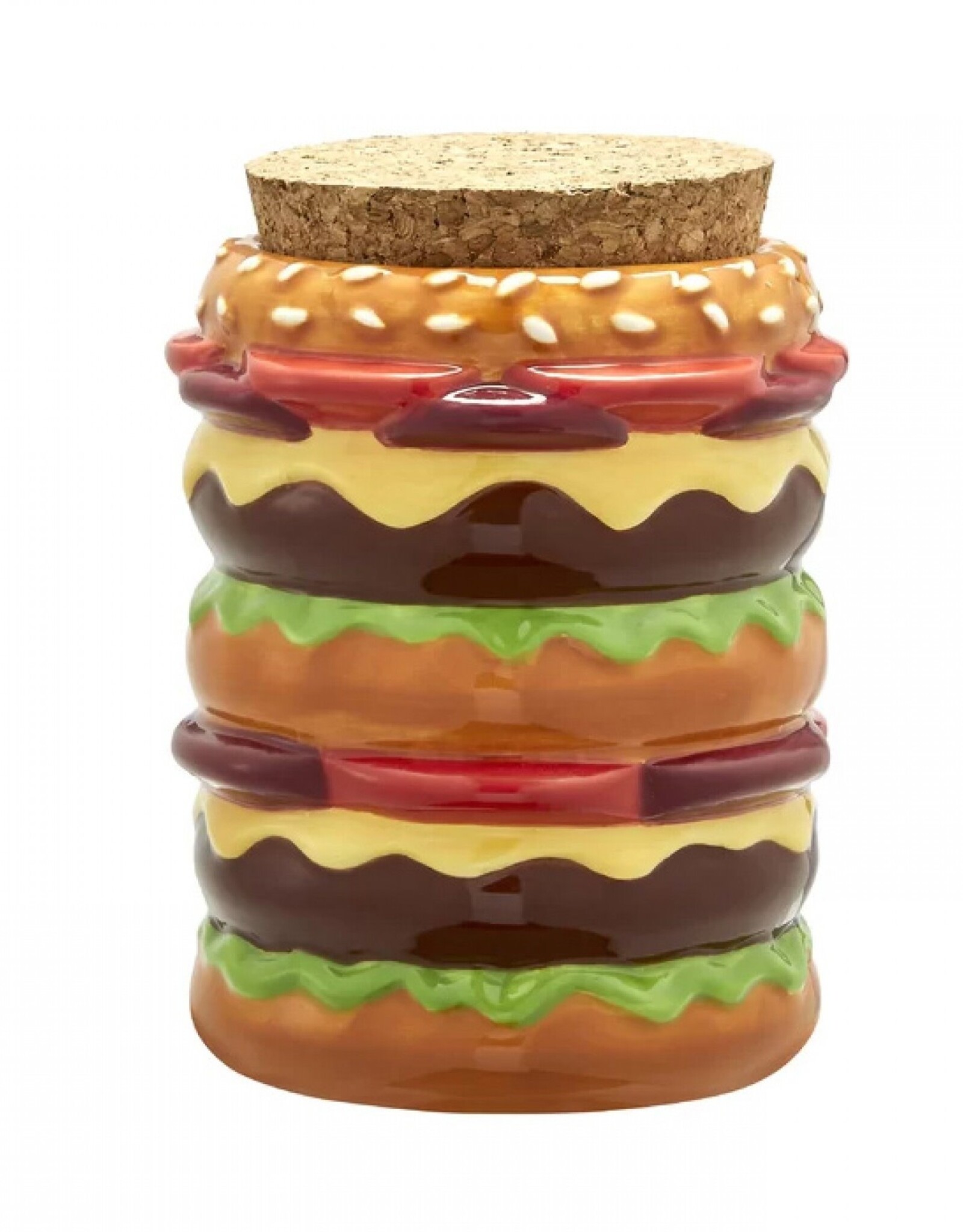 Cheeseburger Ceramic Stash Jar