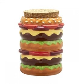 Cheeseburger Ceramic Stash Jar