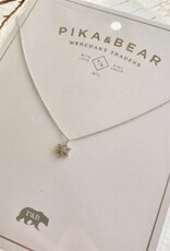 "Norquay" Snowflake Charm Necklace in Silver