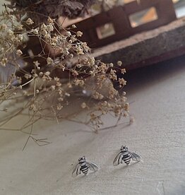 "Aristaeus" Honey Bee Earrings in Sterling Silver