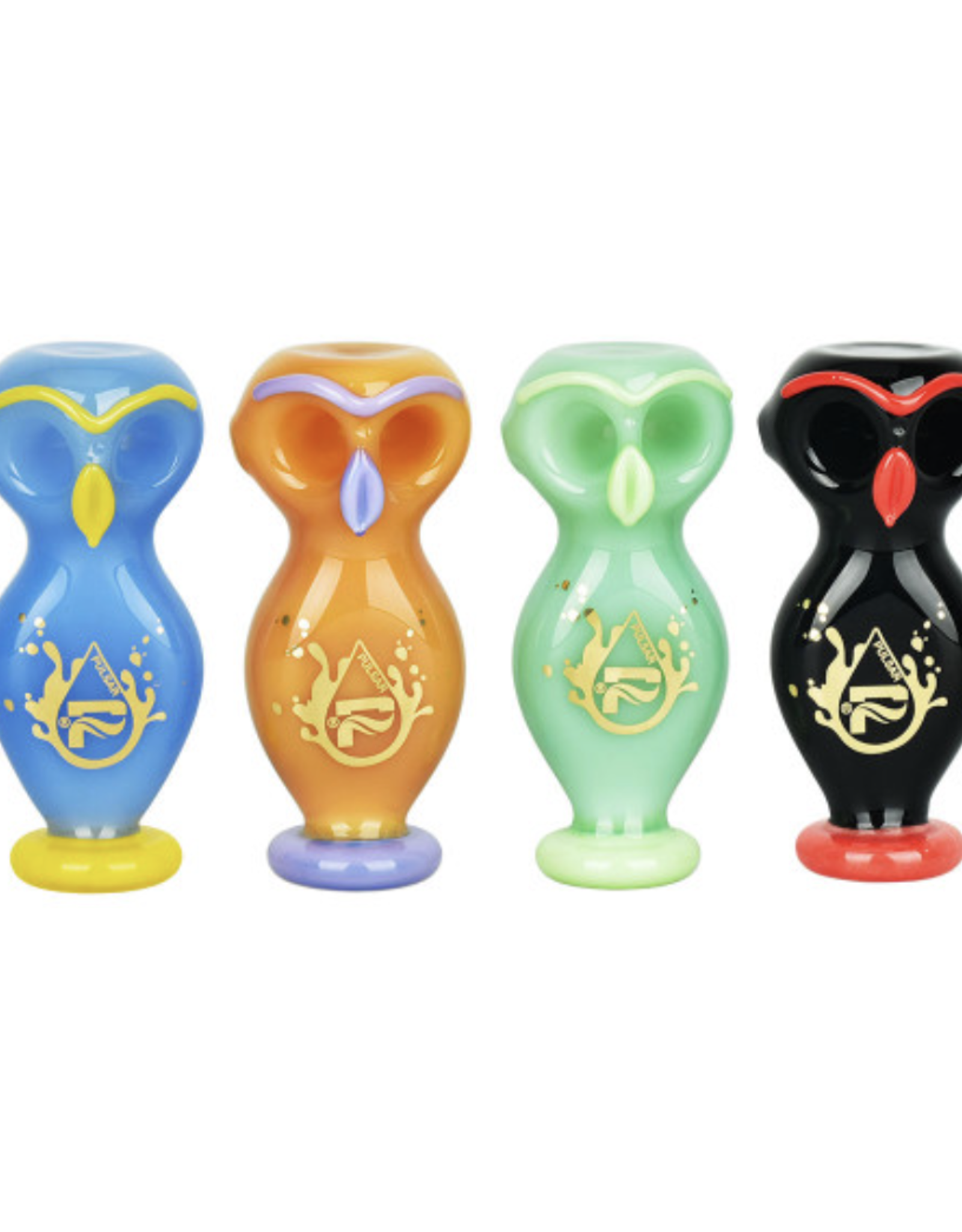 Pulsar 4" Wise Owl Double Bowl Pipe by Pulsar - Assorted Colours