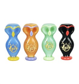 Pulsar 4" Wise Owl Double Bowl Pipe by Pulsar - Assorted Colours