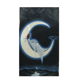 Sleeper Moon Heady Art Print Mini Tapestry 30"x45" - Artwork by Richard Biffle