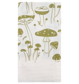 Mushroom Block Print Tea Towel
