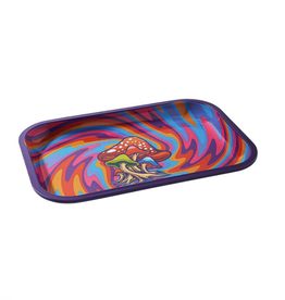 Mushroom Rainbow Swirl Rolling Tray Mushroom Rainbow Swirl Rolling Tray