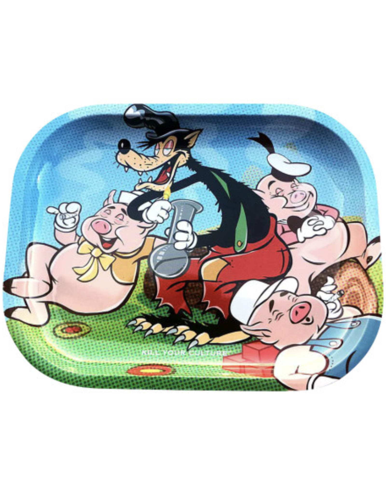 Kill Your Culture Three Little Pigs Rolling Tray - 5.5" x 7"
