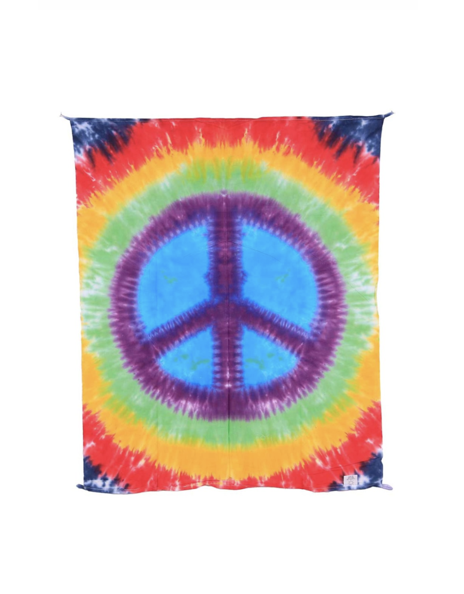 Rainbow Peace Sign Tie-Dye Mini Tapestry 30"x45"