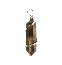 Gold Tiger Eye Point Twist Necklace