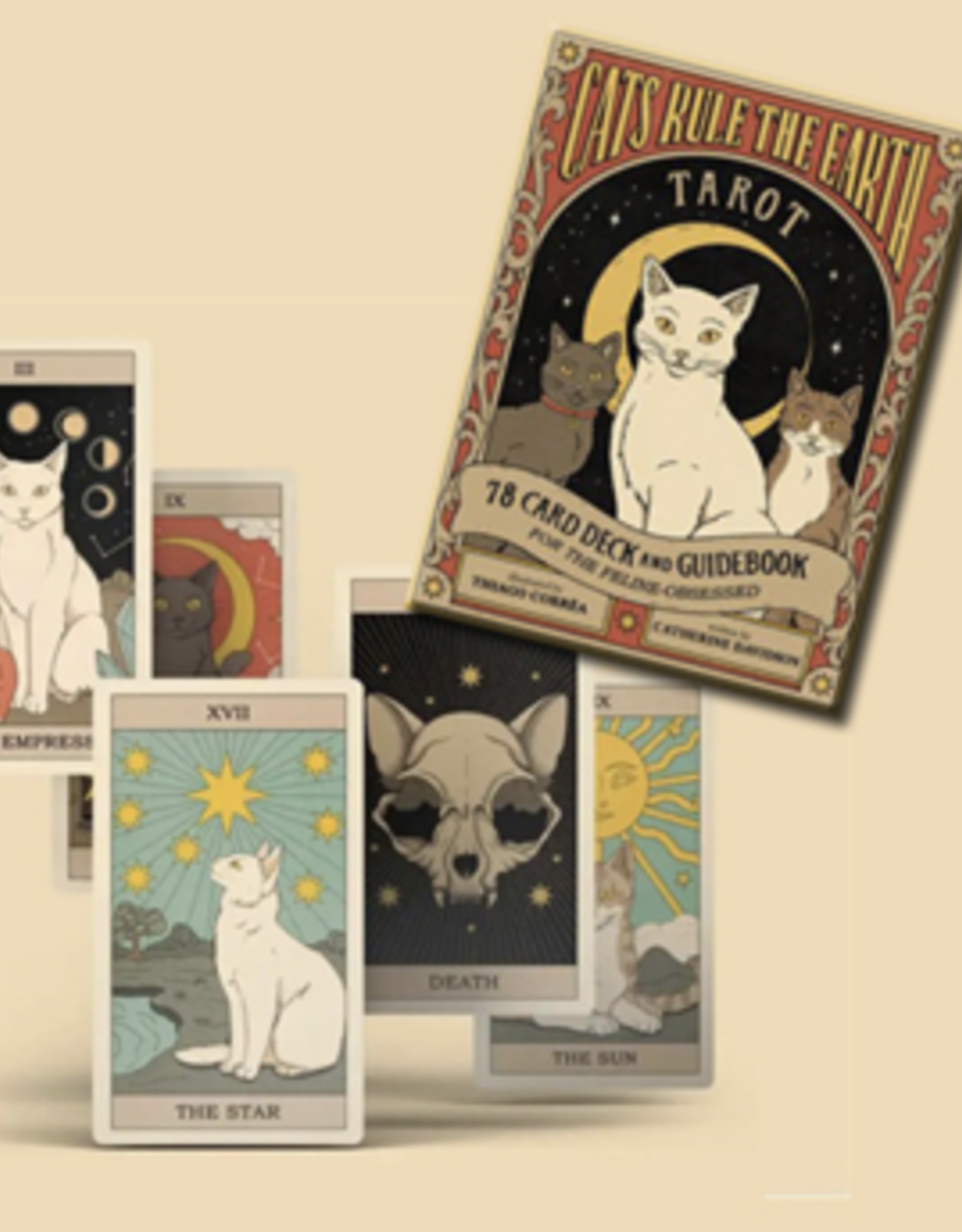 Cats Rule the Earth Tarot Set - 78-Card Deck and Guidebook for the Feline-Obsessed