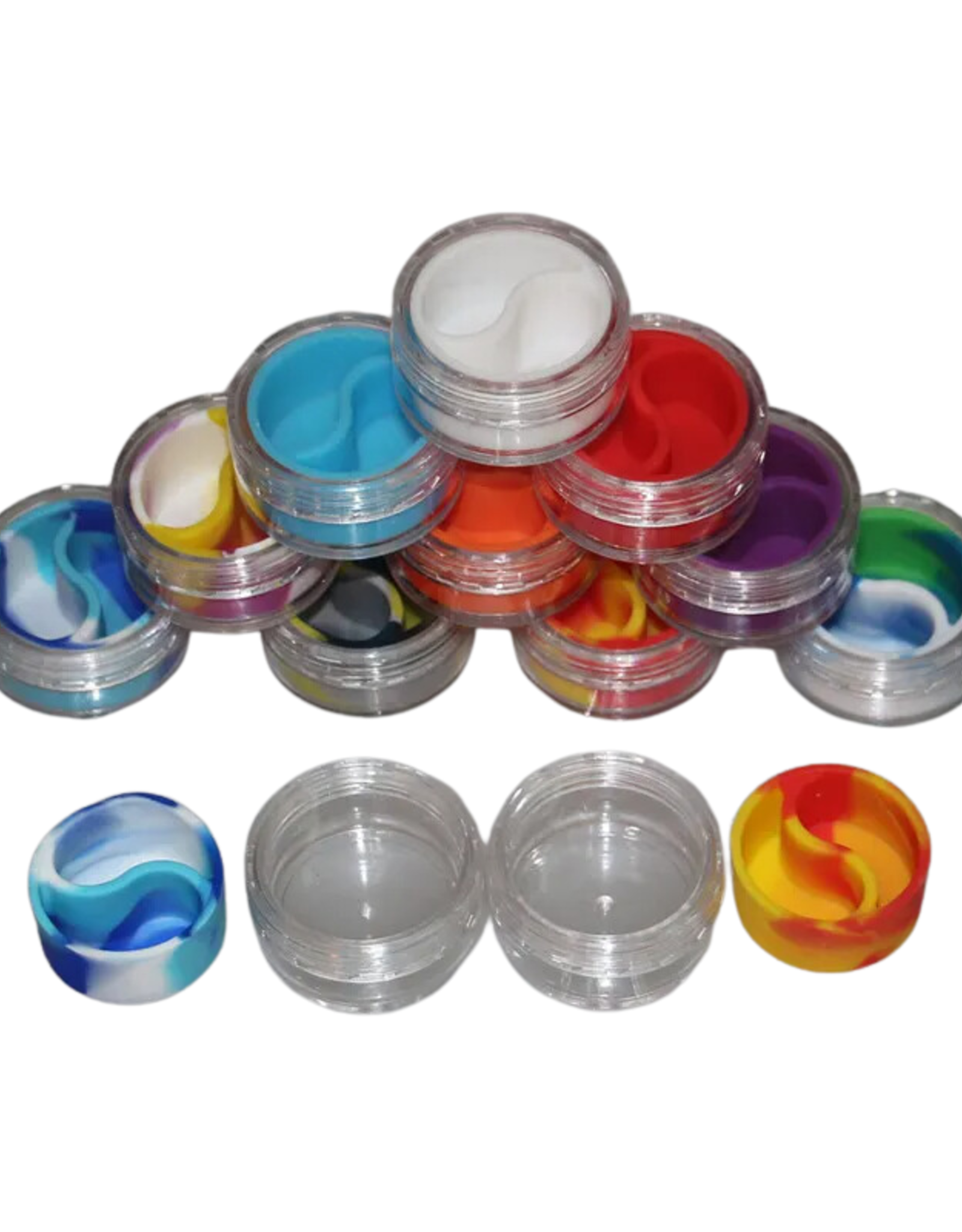 Acrylic/Silicone Container w/ Divide - 10ml