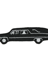 Black Funeral Hearse Car Iron-On Embroidered Patch