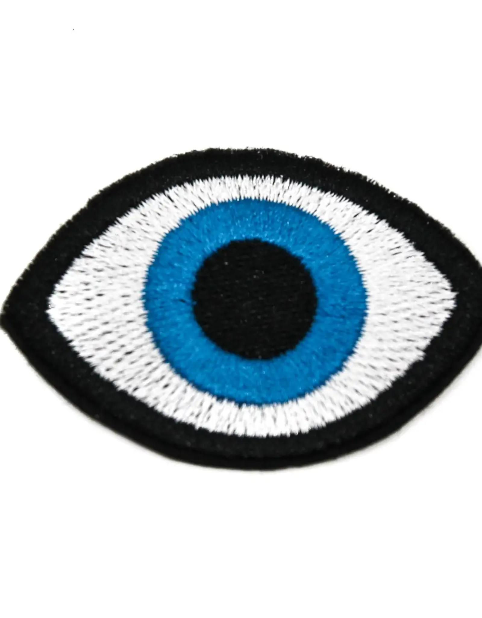 Blue Eye Embroidered Patch with Iron On Adhesive