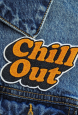 Chill Out Word Iron On Embroidered Patch