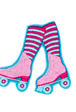 Cotton Candy Roller Skates Iron On Embroidered Patch