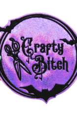 Crafty Bitch Purple Holographic Glitter Vinyl Iron On Patch
