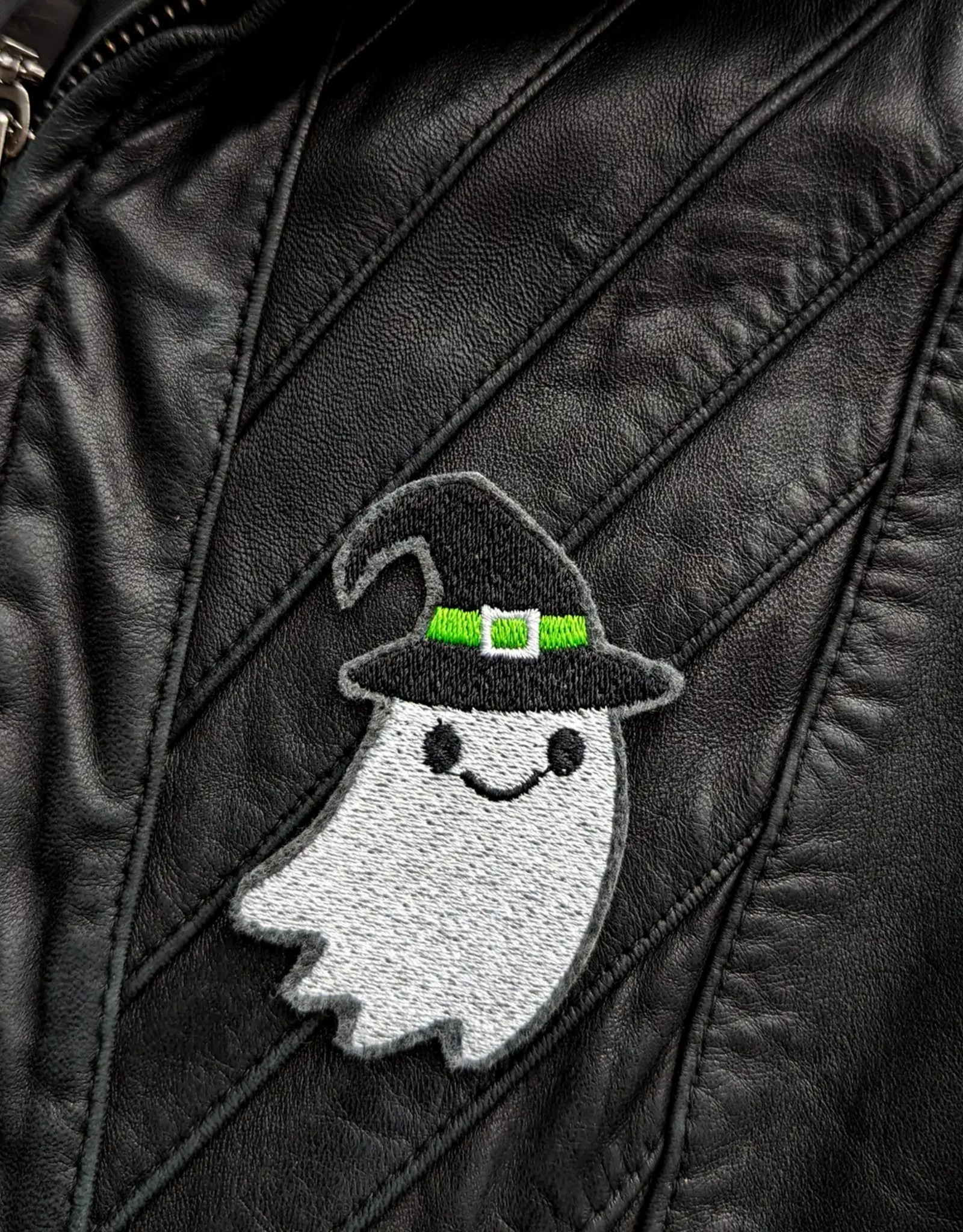 Cute Ghost Witch Iron On Embroidered Patch