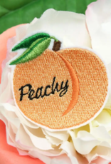 Peachy Peach Fruit Iron On Embroidered Patch